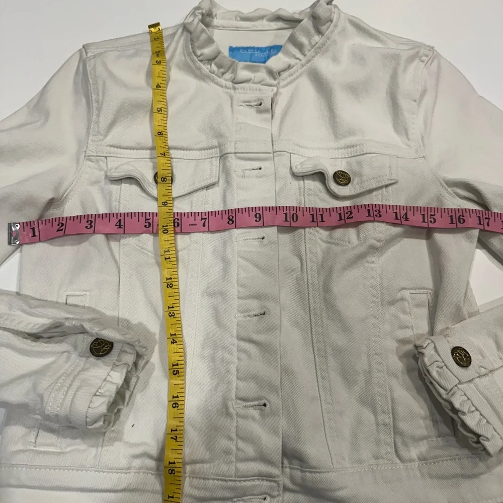Draper James Women's White‎ denim Jacket - Picture 5 of 7